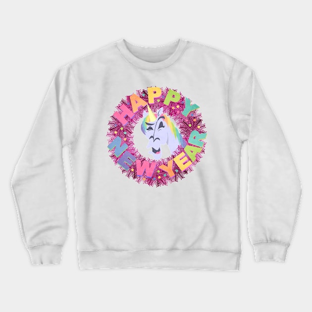 Happy New Unicorny Year Crewneck Sweatshirt by Thatssounicorny